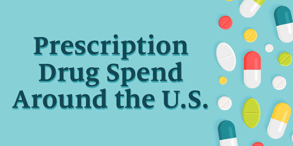 A header image for a blog about prescription drug spending in the U.S.