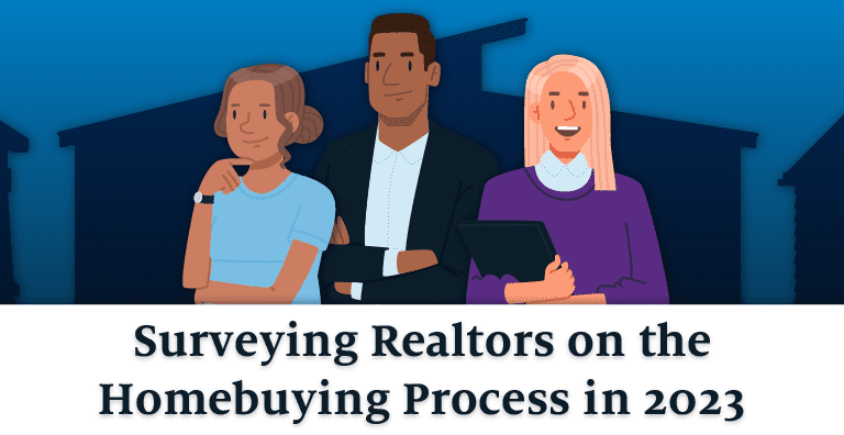 Title graphic for a blog about surveying relators on the homebuying process