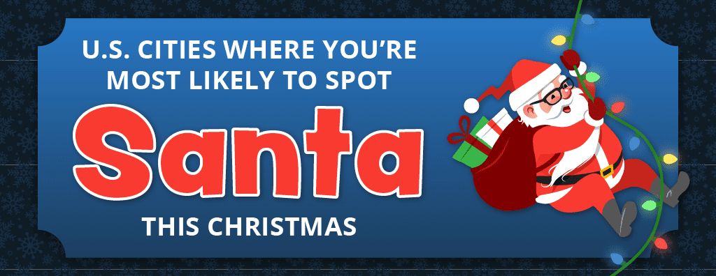 Header image for a blog about the U.S. cities most likely to see Santa.